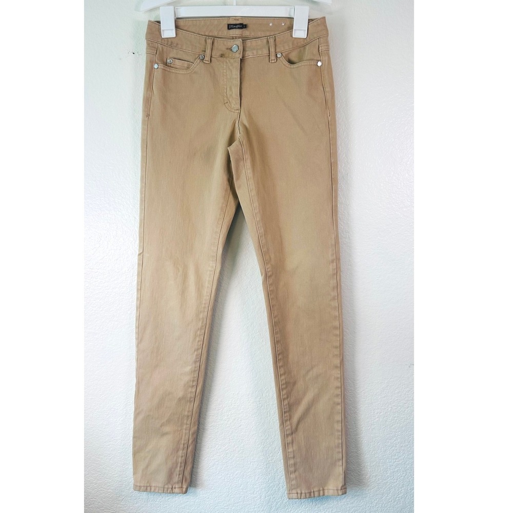 J.McLaughlin Minimalist Khaki Skinny Stretch Pants Size 2 Five Pocket Slim Fit